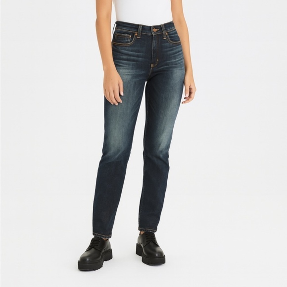 American Eagle Outfitters Dark Skinny Stretch Straight Leg Jeans